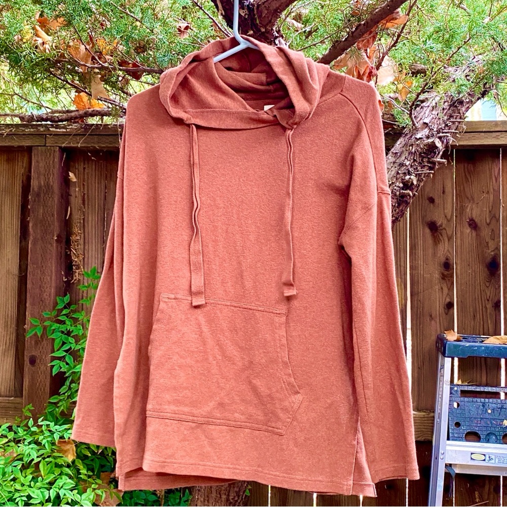 🧡 Pact rust hoodie sweater burnt orange XS organic cotton india